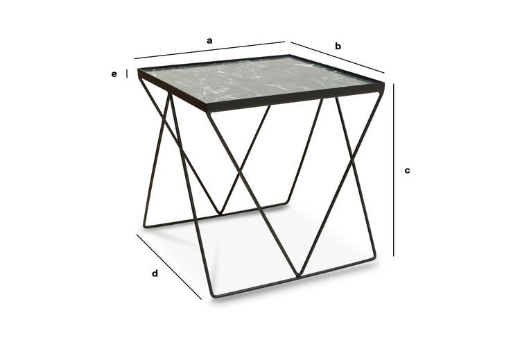 Dimensioni del prodotto Piccolo tavolino in marmo verde Bumcello