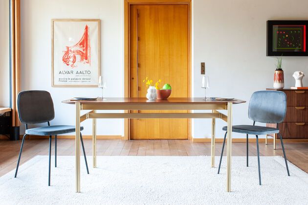 Dark wood dining table Aurora