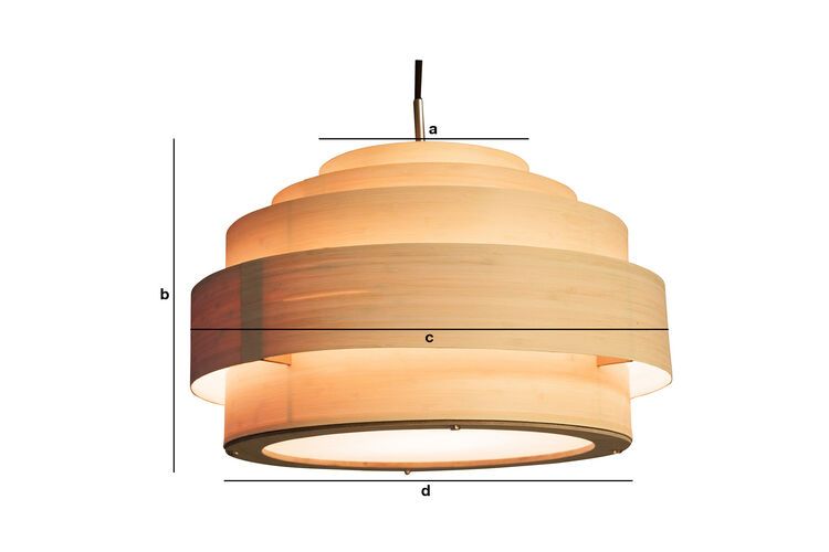 Dimensioni del prodotto Plafoniera in bamboo 40cm