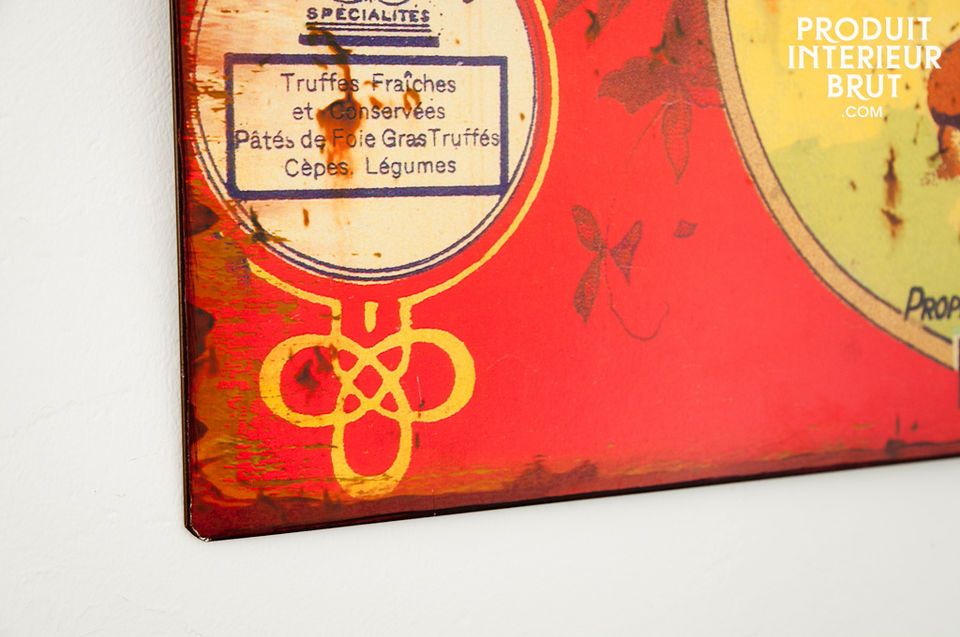 Laissez votre intérieur s\'enivrer du parfum des cèpes et des bolets avec cette plaque décorative