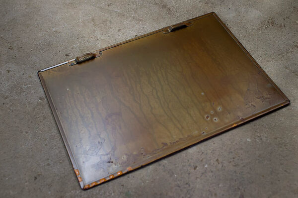 Plaque imprimée et vernie longue de 27 centimètres