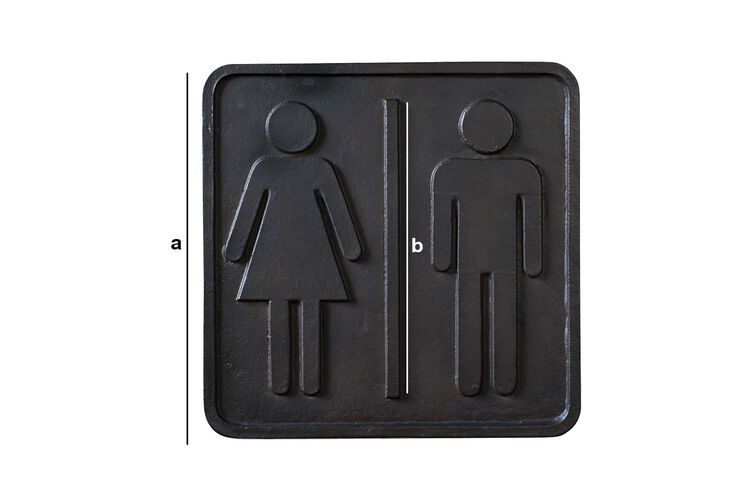 Dimensions du produit Plaque WC en bronze