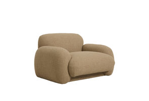 Poltrona da salotto in tessuto cammello Yuma