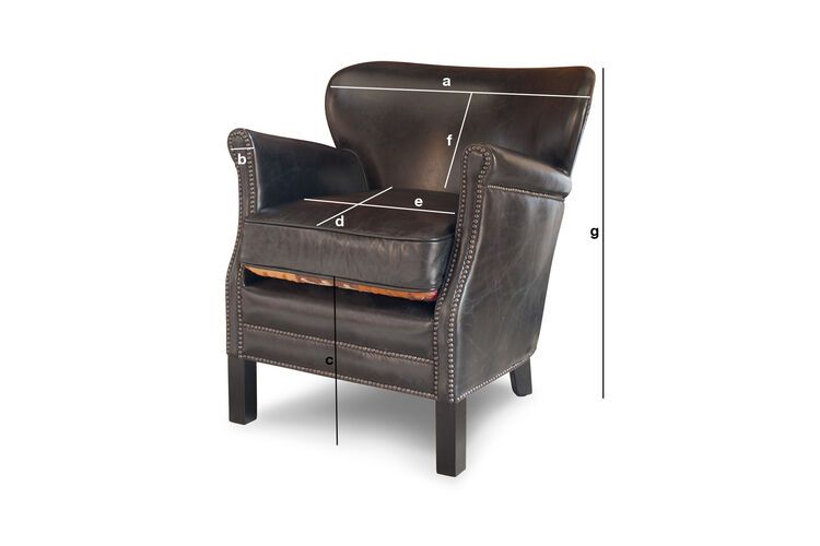 Dimensioni del prodotto Poltrona del  Pr Turner Black Turner