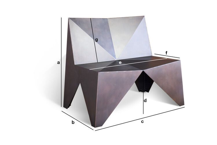 Dimensioni del prodotto Poltrona di metallo Polygone