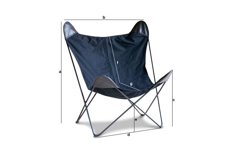Dimensioni del prodotto Poltrona in tela Black Colina