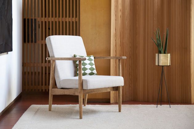 Sedia retro in legno massiccio Anglet