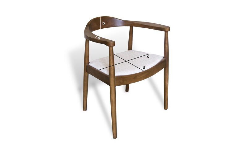 Dimensioni del prodotto Sedia scandinava in legno Johannes