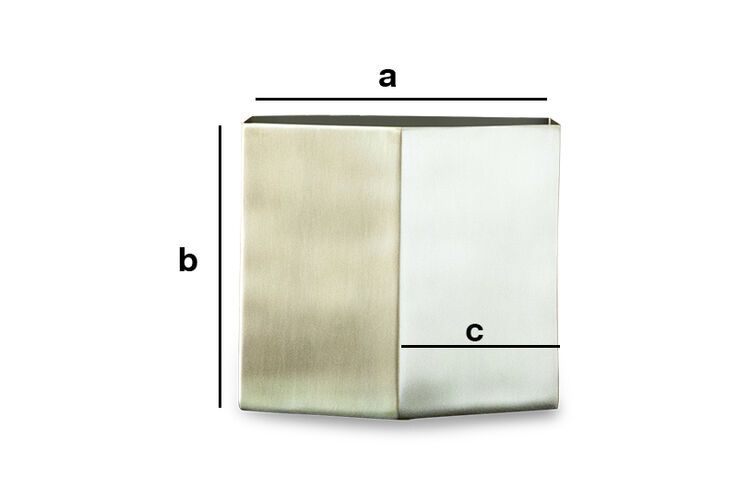 Dimensioni del prodotto Cachepot in ottone Hexagon