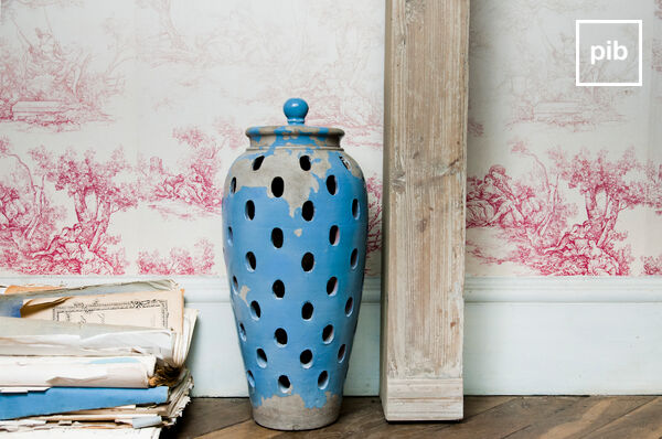 Portavelas shabby chic