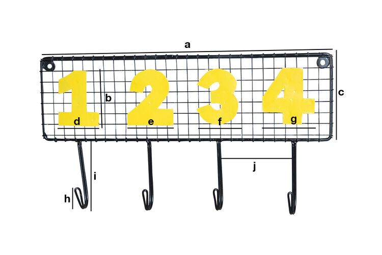 Dimensions du produit Porte-manteau des 4 colocataires Coloc