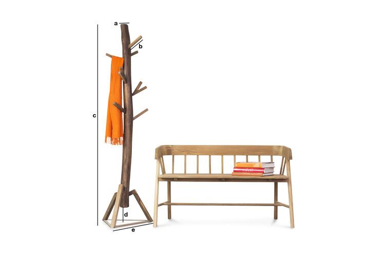 Dimensions du produit Portemanteau en bois Camille