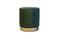 Miniatura Pouf in ottone e velluto verde Dallas Foto ritagliata