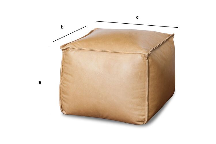 Dimensioni del prodotto Pouf in pelle Marsliden