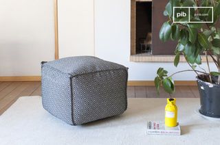 Pouf noir et blanc