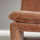 The fabric completely covers the U-shaped base