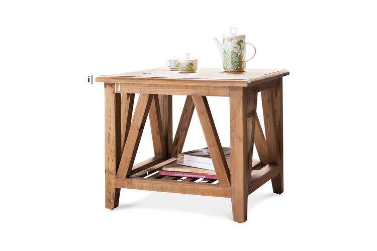 Produktdimensionen Quadratischer Massivholz-Couchtisch Cadynam