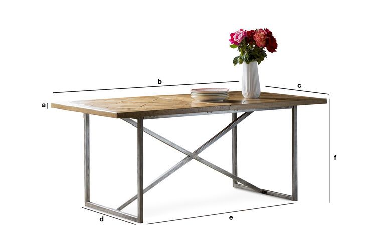 Productafmetingen Queens eettafel