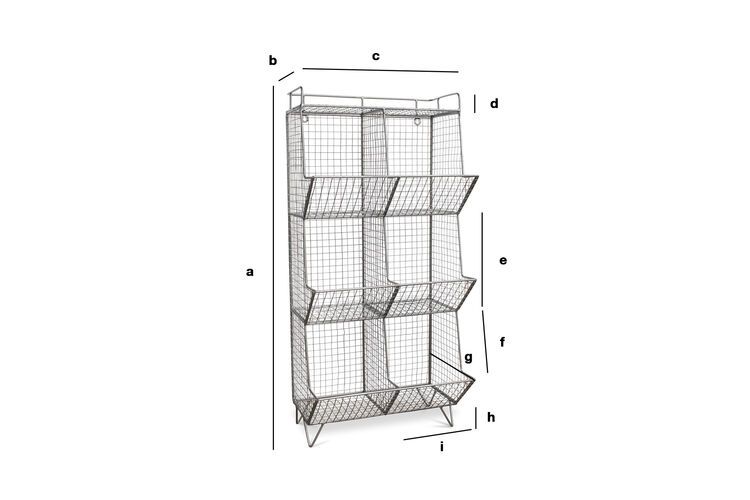 Dimensions du produit Rangement à 6 sections Ontario