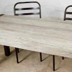 An elegant combination of teak and metal.