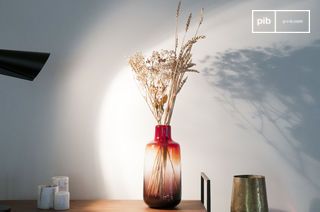 Red Glass Vase Bobby