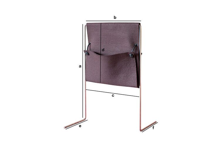 Dimensiones del producto Revistero de fieltro Strandis