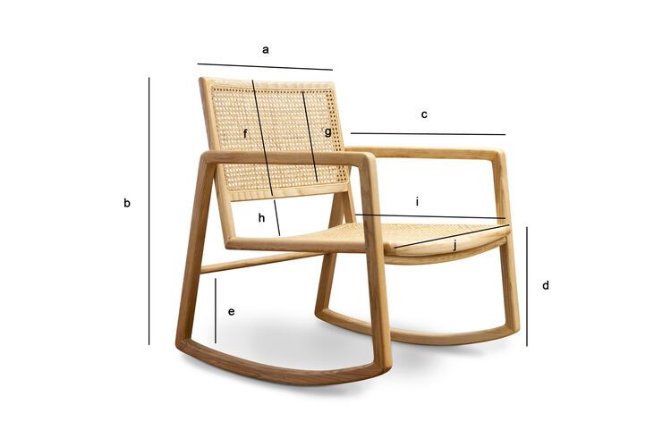 Product Dimensions Cane rocking chair Thisted