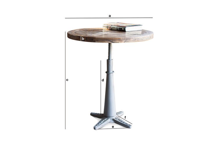 Productafmetingen Ronde tafel Merritt