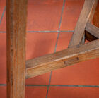 Its foot forms a triangle when crossed