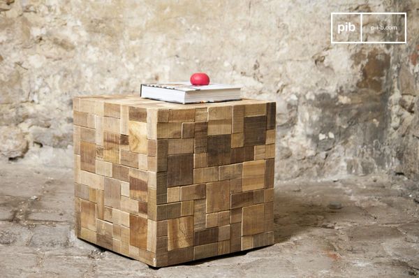 Original cubic side table.