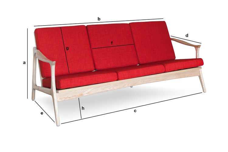 Product Dimensions Scandinavian bench Aarhus