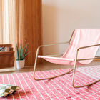 Scandinavian pink rocking chair Lund