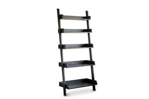 Schwarzes Holz-Bücherregal Bellevue