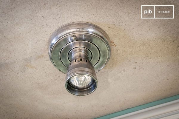 Kleine verstellbare Deckenleuchte mit industriellem Charme