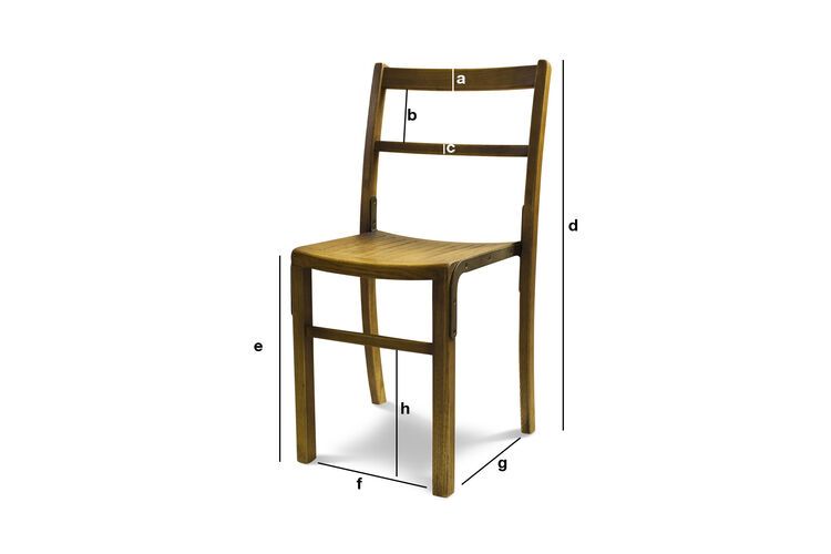 Dimensioni del prodotto Sedia da bistrò in legno Abbesses