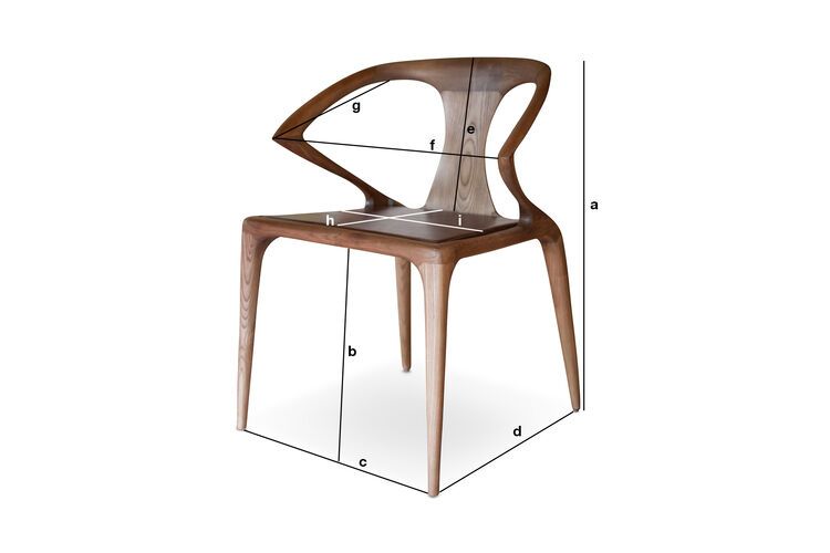 Dimensioni del prodotto Sedia Bentwood Kirsten