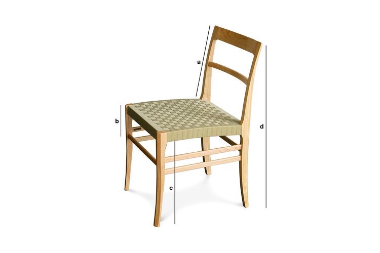 Dimensioni del prodotto Sedia Samoht