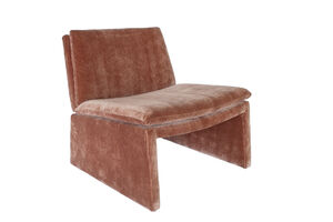 Sessel mit Bouclé-Stoff in Puderrosa Mono