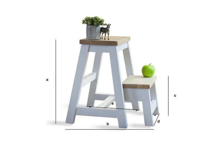 Dimensioni del prodotto Sgabello scandinavo in legno Edward