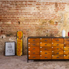 A chest of drawers with 20 solid wood drawers.