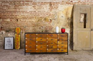 Vintage wooden and metal counter Shawinigan