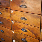 All drawers are numbered, giving the chest of drawers a workshop feel.
