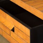 Two drawers at the ends of the table provide plenty of storage space.