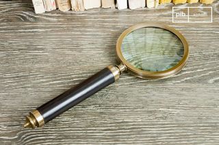 Golden metal magnifying glass