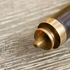 Beautiful handle covered with leather sewn by hand.