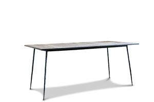 Wood and metal dining table Sherman
