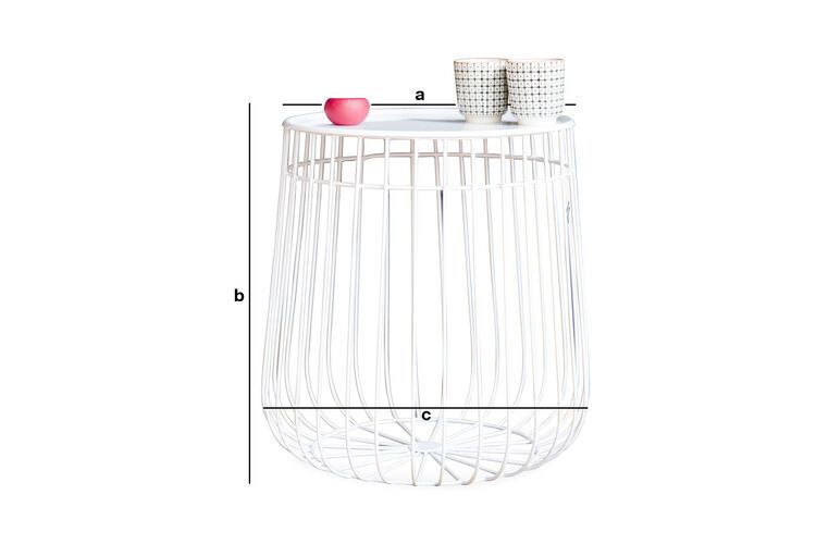 Product Dimensions Side table Maitär