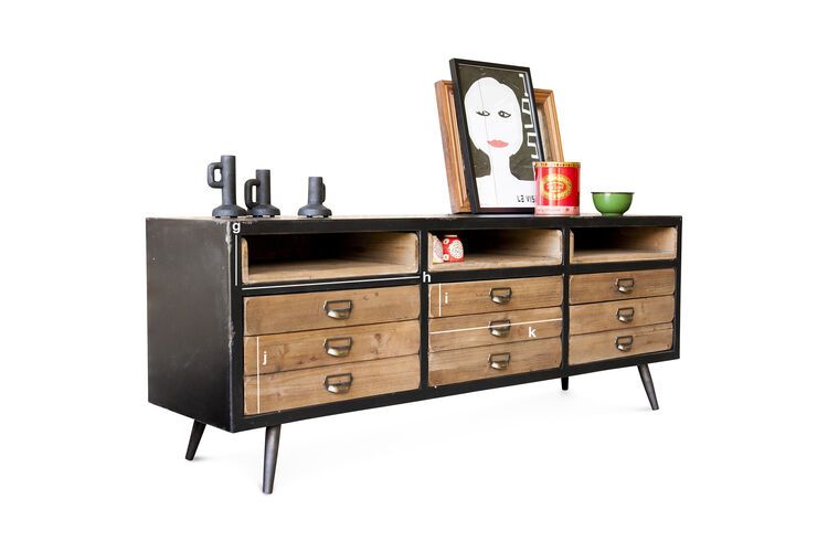 Produktdimensionen Gealtertes Holzbuffet Van Ness