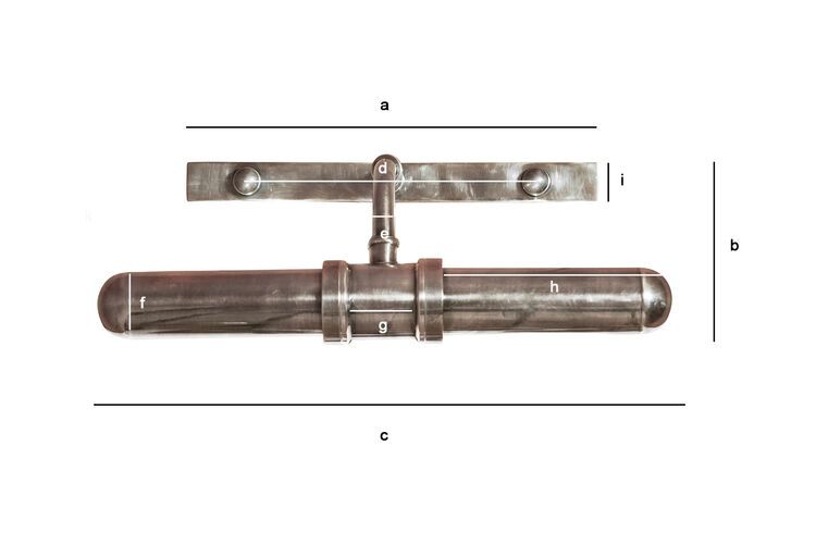 Produktdimensionen Silberne Wandleuchte mit 2 Glühbirnen Capitole