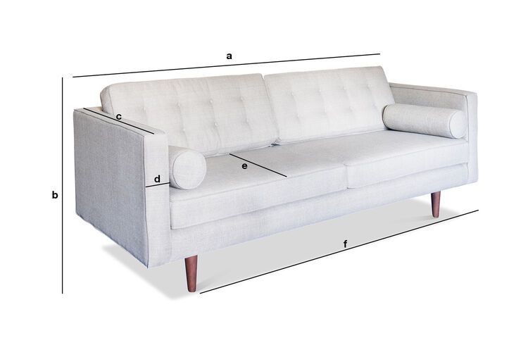 Produktdimensionen 2-Sitzer Sofa aus Stoff Silkeborg